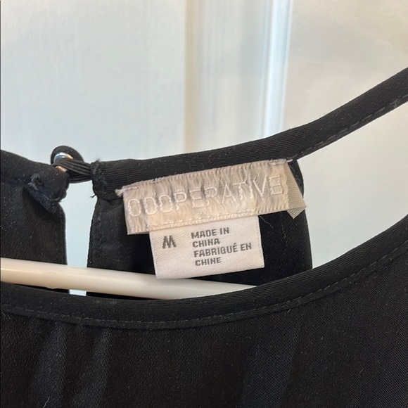 Cooperative Black Scalloped High Neck Sheath Cocktail Mini Dress - Size Medium - Picture 2 of 14